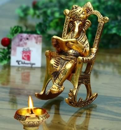 Reading Ganesha Statue Showpiece