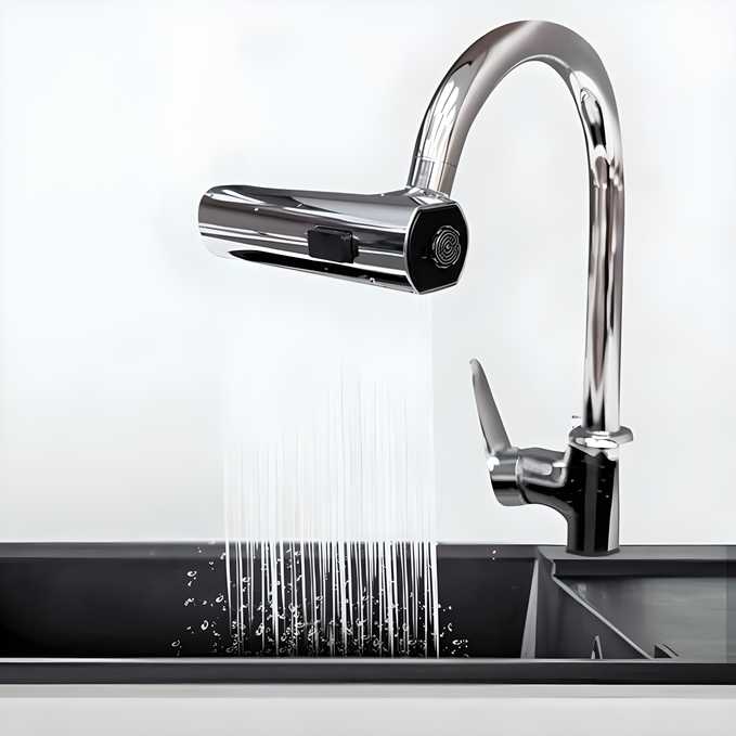 3 in 1 360 degrees Waterfall Kitchen Faucet For Sink