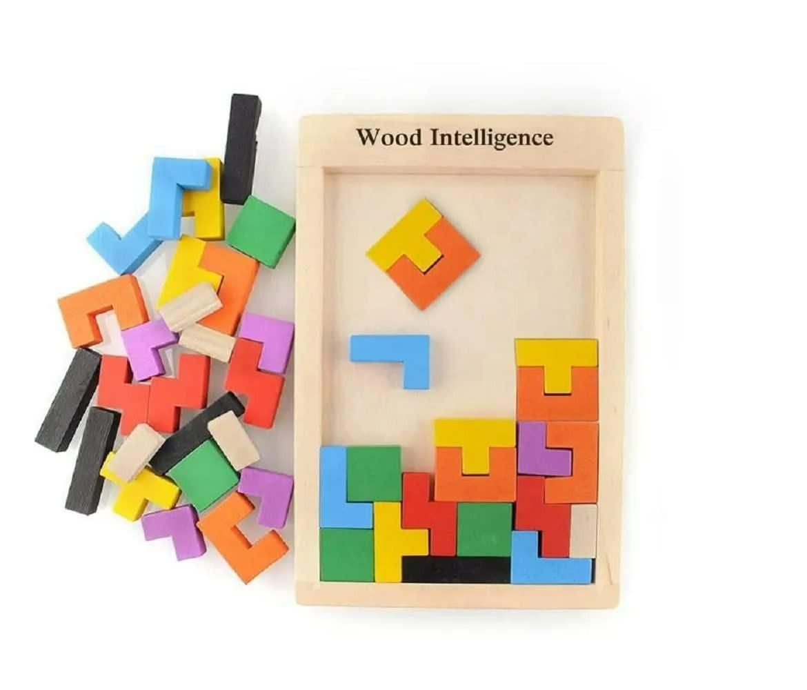 3D Wooden Tangram Jigsaw Puzzle