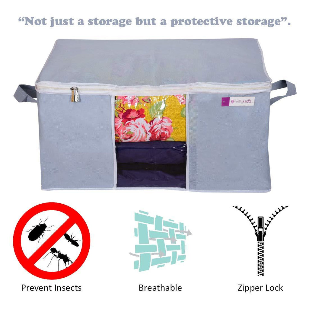 Blanket Storage Bag Covers With Handles(Set of 2)
