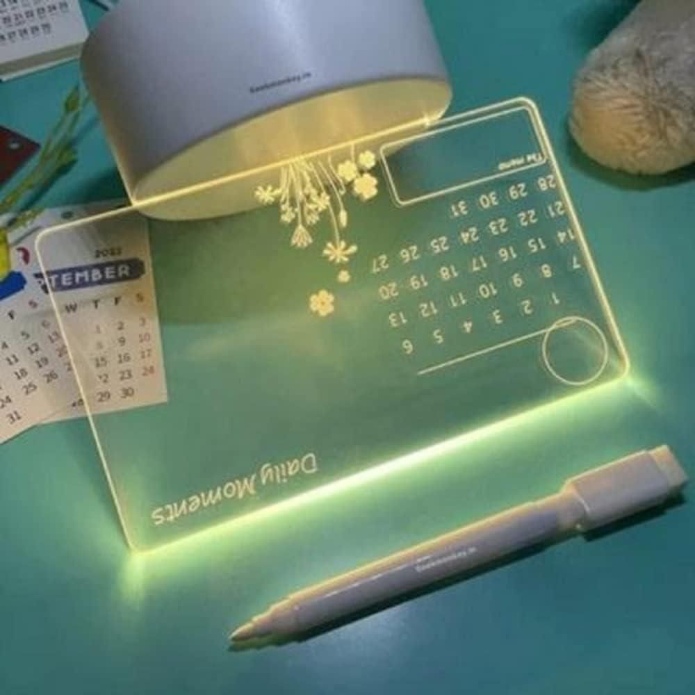 Acrylic Writing Board with Pen and Light 3d
