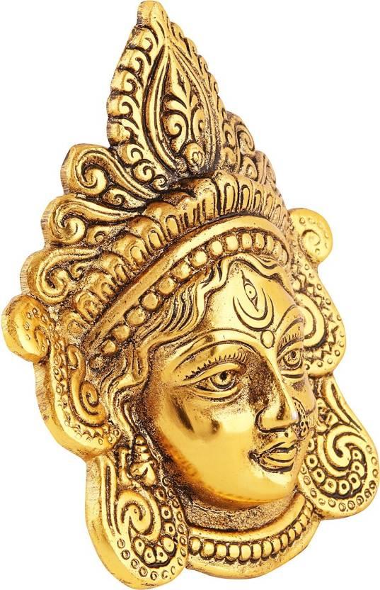 Ambika Durga Face Wall Hanging Metal Idol Showpiece