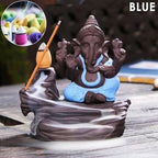Ganesha Smoke Backflow Burner with Incense stick holder