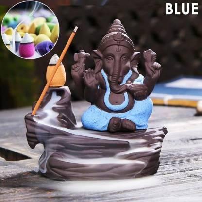 Ganesha Smoke Backflow Burner with Incense stick holder