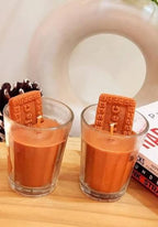 Chai Glass with Parle G Candle (3pcs)