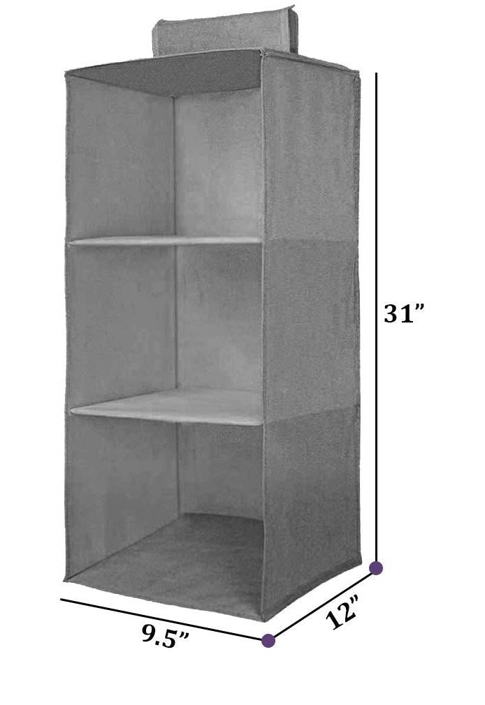 Hanging Wardrobe Organizer- 3 Shelves