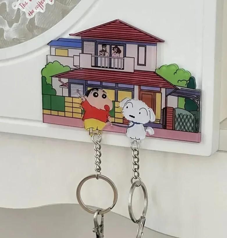 Shinchan & Shiro Keychain Wall Hanger