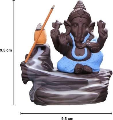 Ganesha Smoke Backflow Burner with Incense stick holder