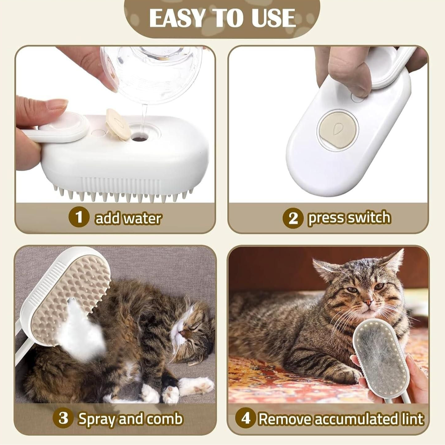 Steam Brush for Dog/Cat