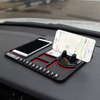 Multifunction Phone Holder & Anti-Slip Silicone Pad for Car Dashboard