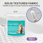 Disposable Dental Finger Wipes For Pets (50 counts)