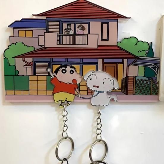 Shinchan & Shiro Keychain Wall Hanger
