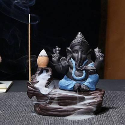 Ganesha Smoke Backflow Burner with Incense stick holder