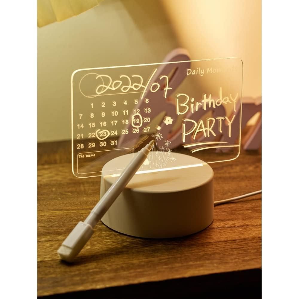 Acrylic Writing Board with Pen and Light 3d