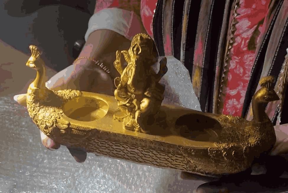 Golden Ganesha Deepak