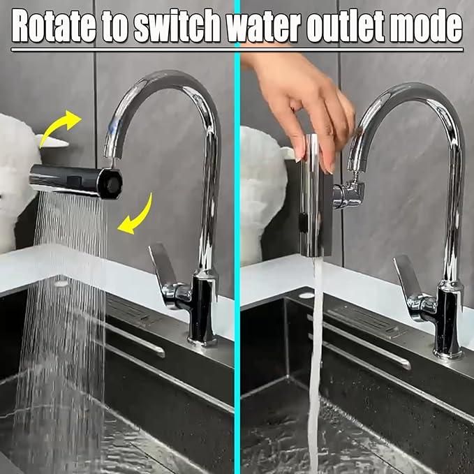 3 in 1 360 degrees Waterfall Kitchen Faucet For Sink