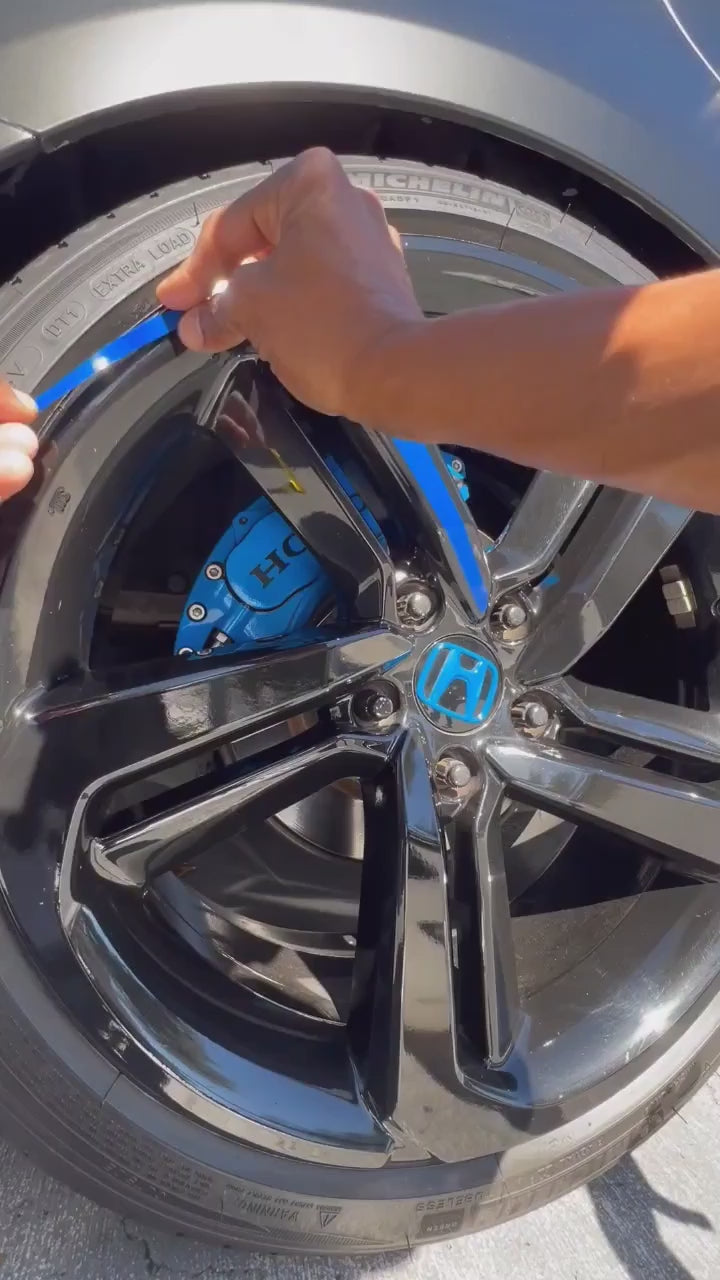 Tyre & Body Reflective Stickers (18 stripes of Yellow Colour)